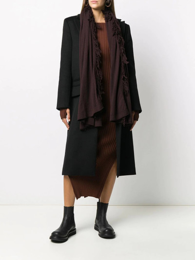 Rick Owens fringed oversized scarf outlook