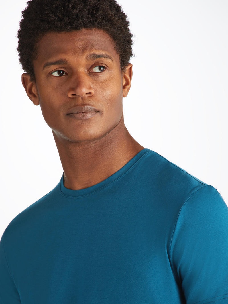Men's T-Shirt Basel Micro Modal Stretch Poseidon Blue - 5