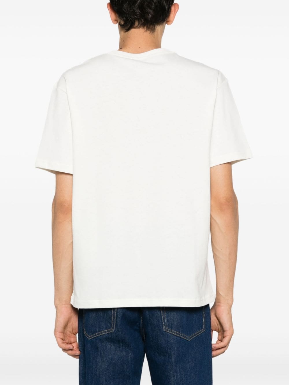flocked-logo organic cotton T-shirt - 4