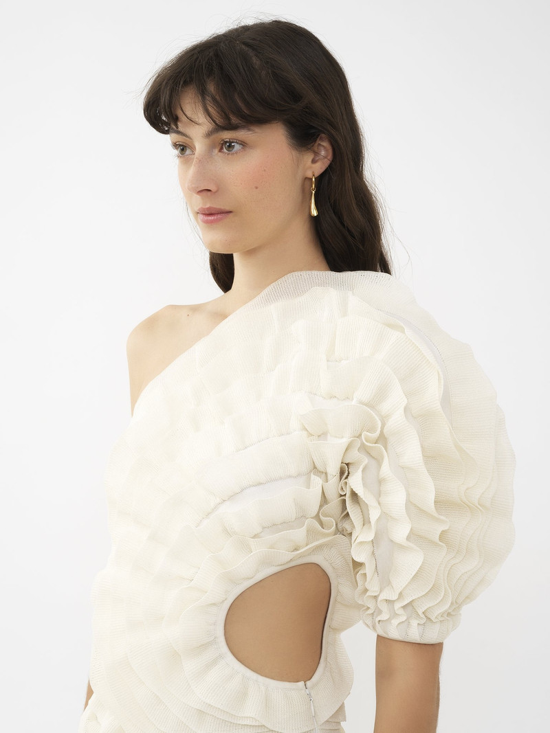 ONE-SHOULDER FITTED LONG DRESS 7