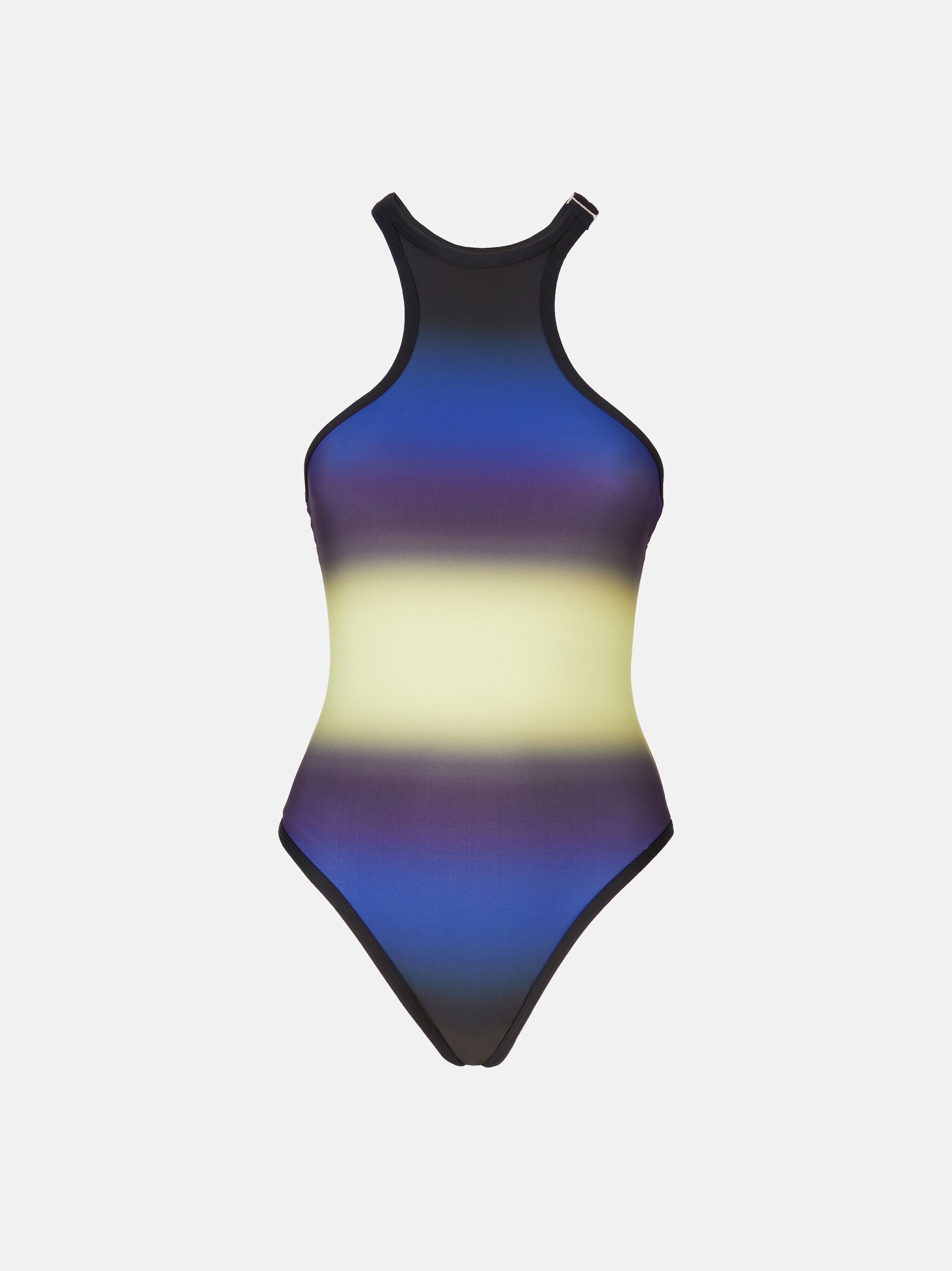 BLUE, BLACK AND LIGHT YELLOW ONE PIECE - 2