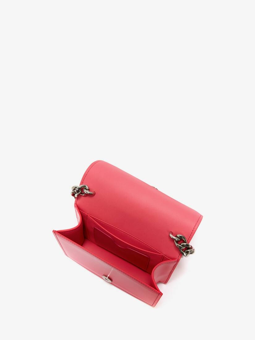 The Four Ring Mini With Chain in Neon Pink 4