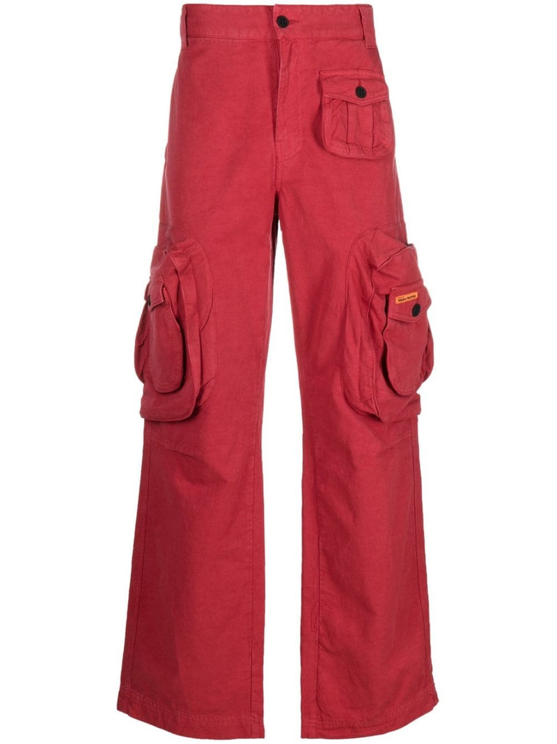 logo-patch cargo trousers 1