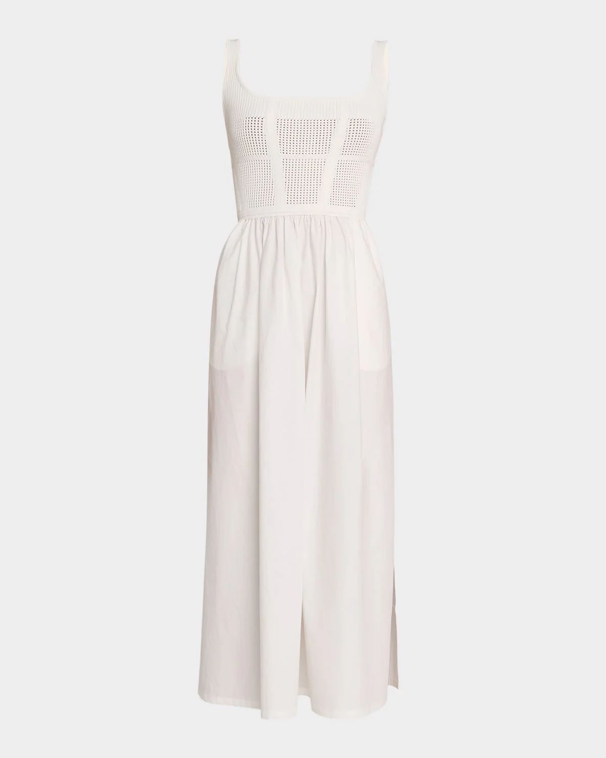 Kori Pointelle Mixed Media Midi Dress - 1