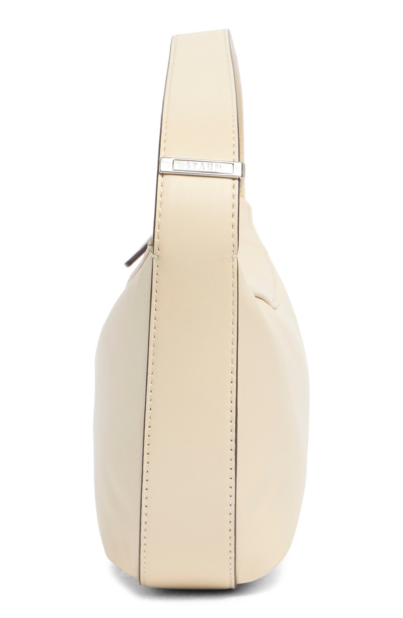 STAUD Demy Convertible Leather Shoulder Bag in Cream at Nordstrom - 5