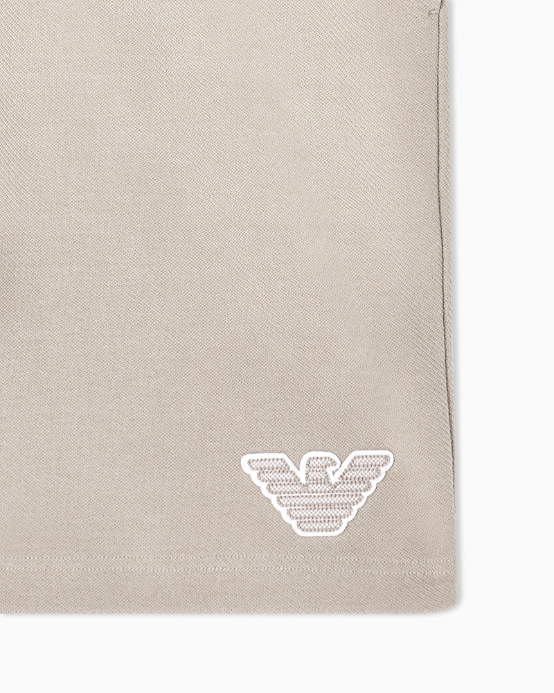 EMPORIO ARMANI LOUNGEWEAR BERMUDA SHORTS IN JERSEY WITH AN EAGLE PATCH outlook