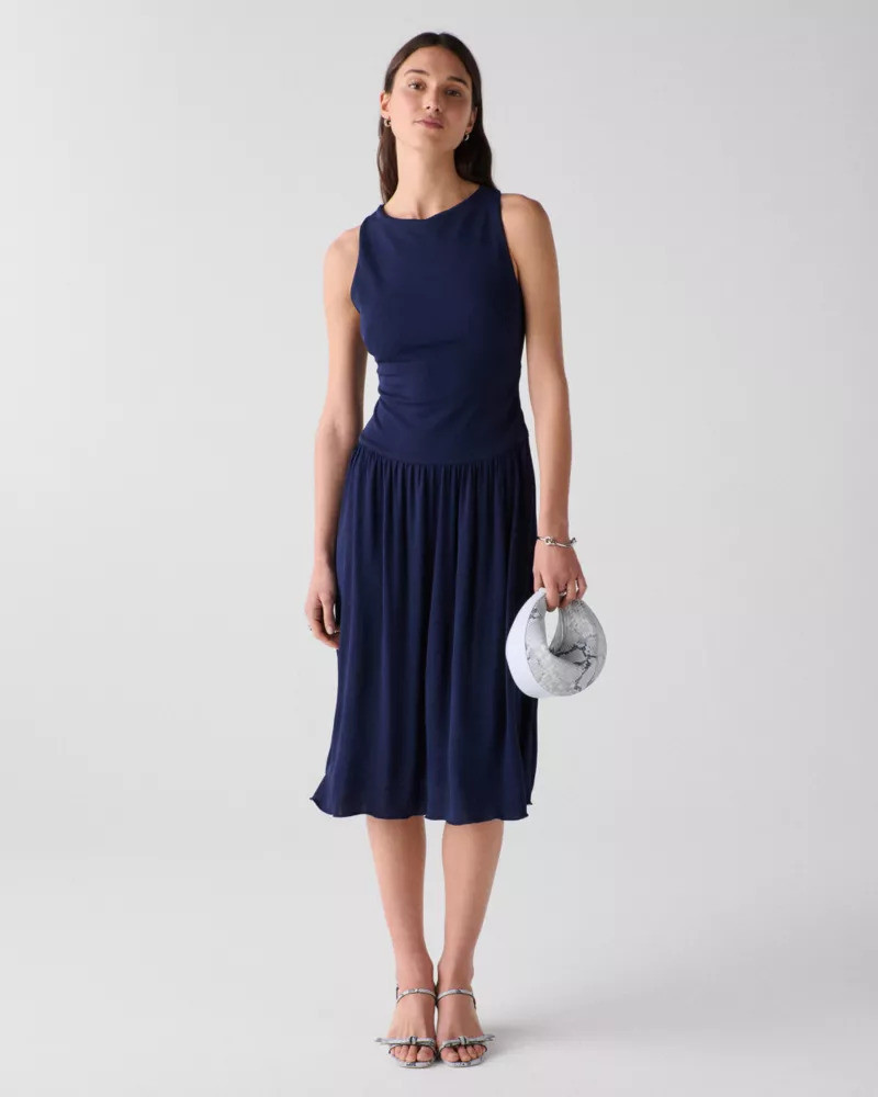 kate spade Drapey Cross-back Midi Dress outlook