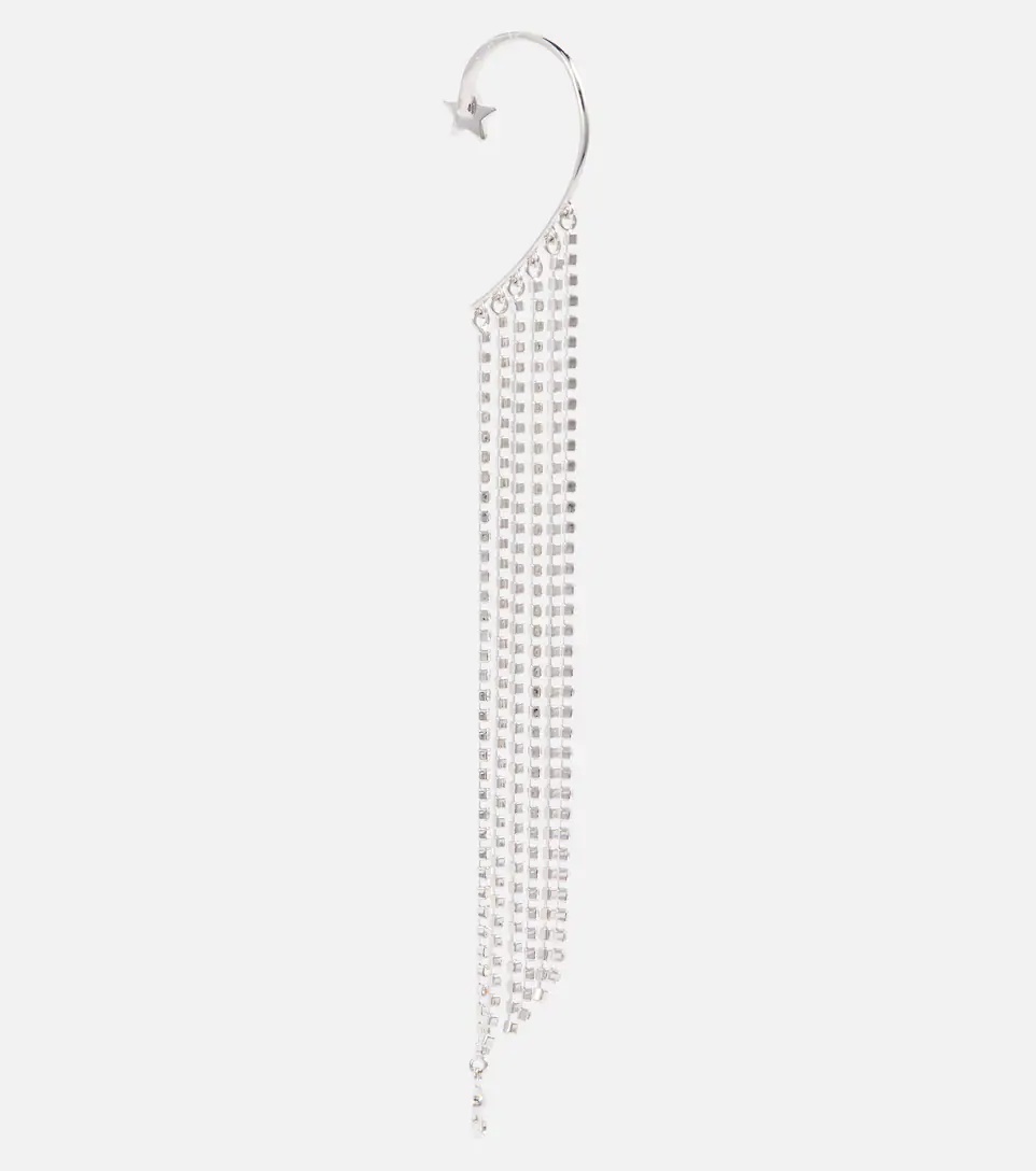 Crystal-embellished single ear cuff - 4