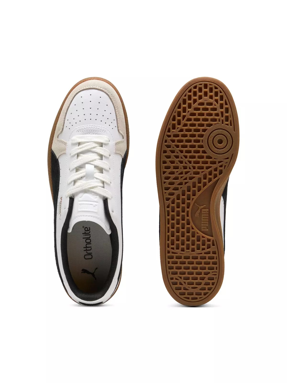 PUMA Indoor "PUMA White/PUMA Black/Gum" Men's Shoe - 4