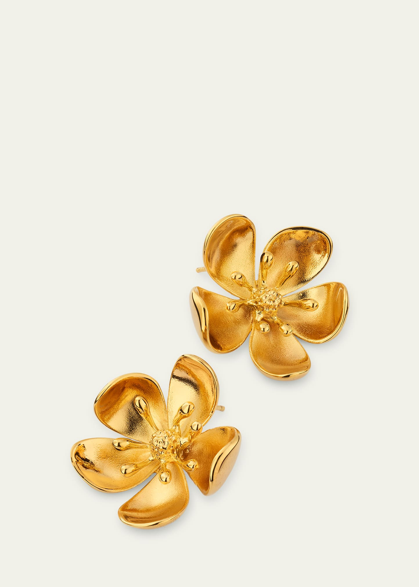 Small Cherry Blossom Stud Earrings - 3