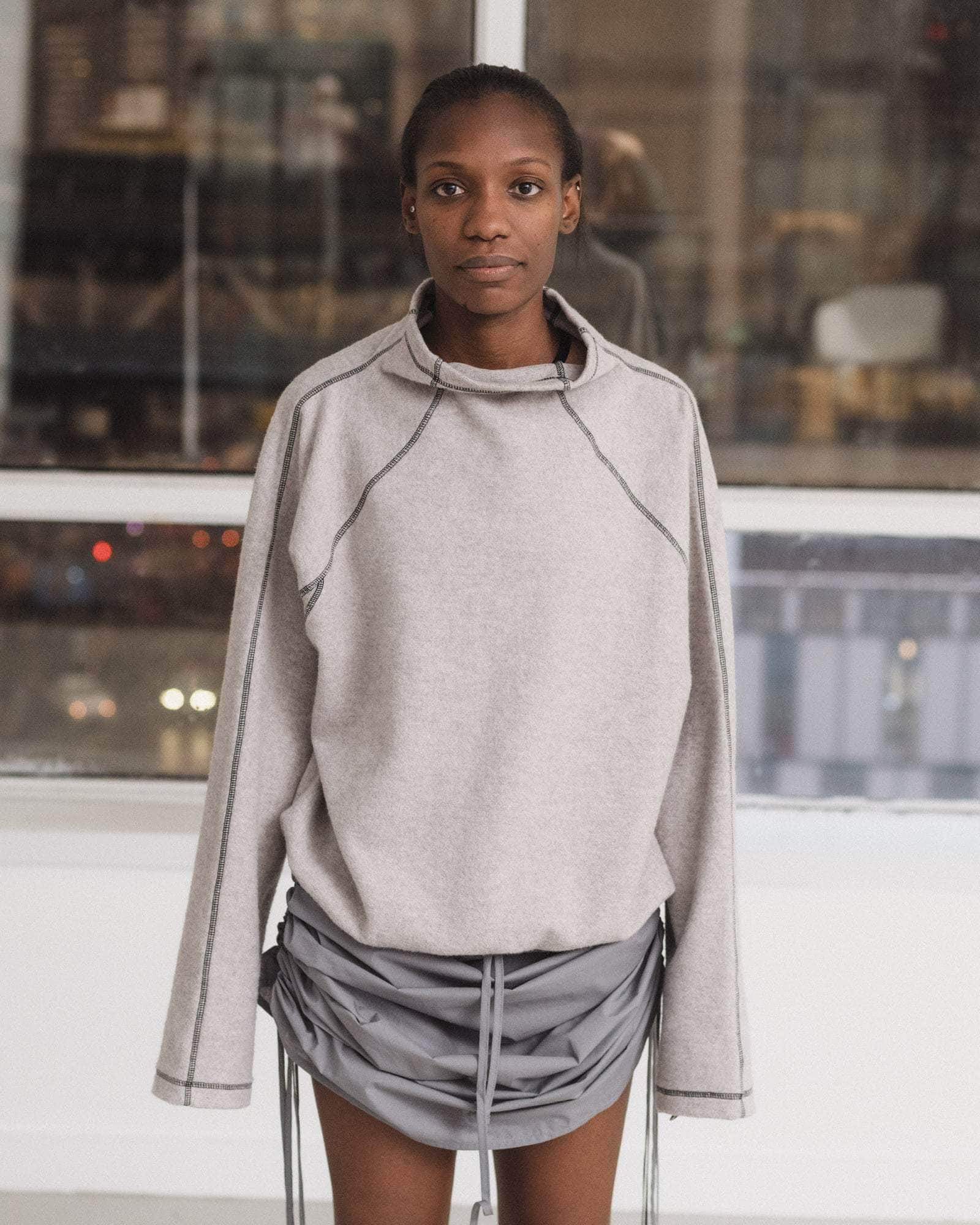 Fold Turtleneck - Recycled Cotton Fleece - 5