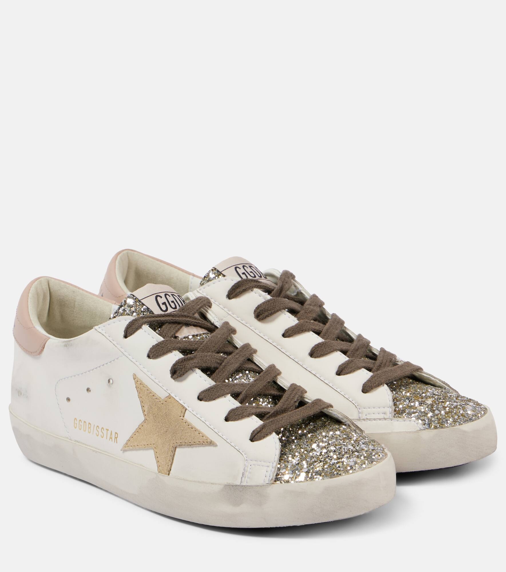 Super-Star glitter leather sneakers - 1