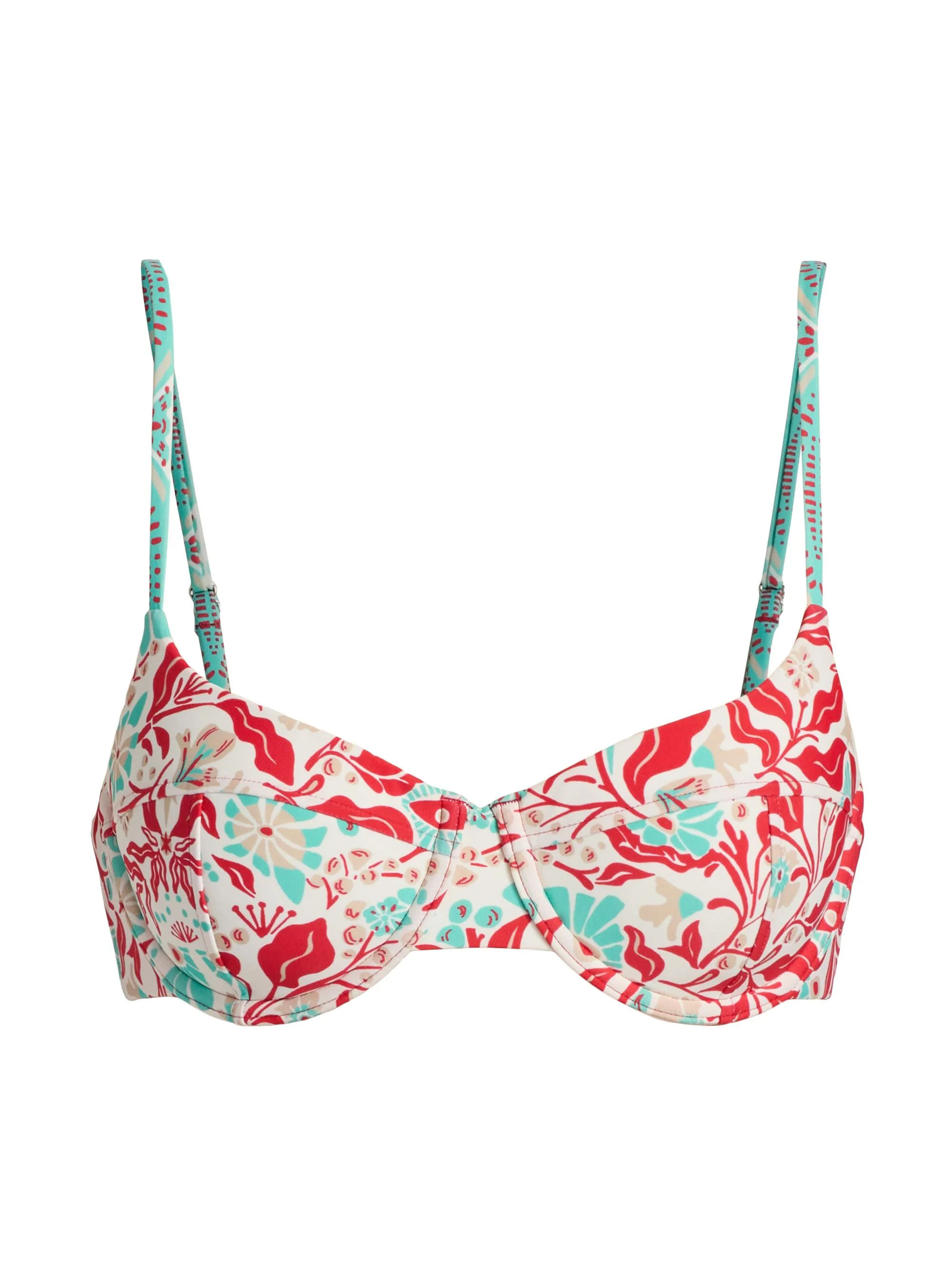 Women's Mona Floral Underwire Bikini Top - Flame Combo - 1