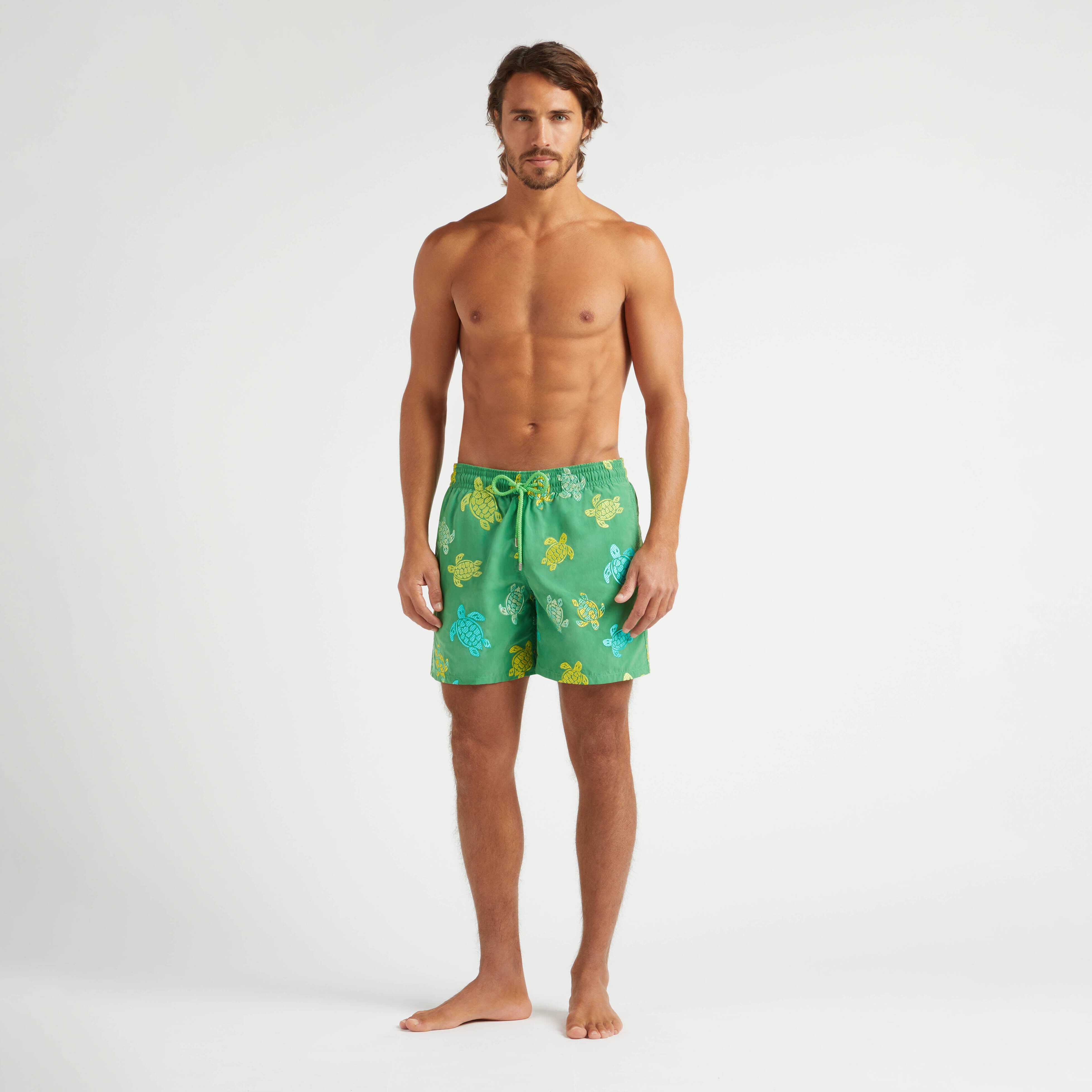 Men Swim Shorts Embroidered Tortue Multicolore - Limited Edition - 3