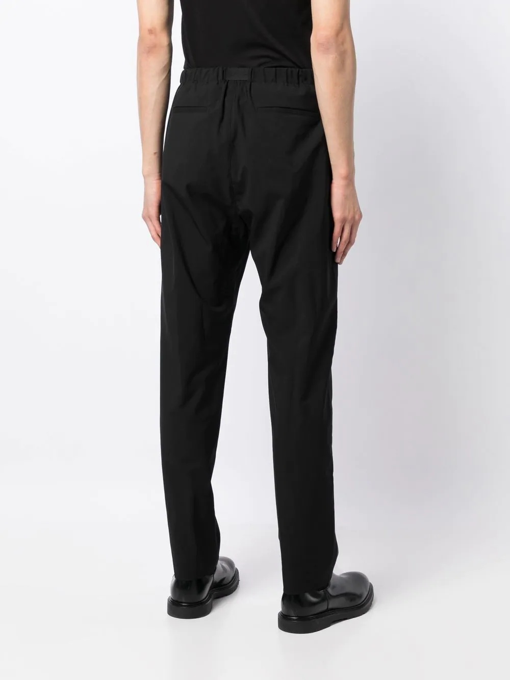 belted tapered-leg trousers - 3