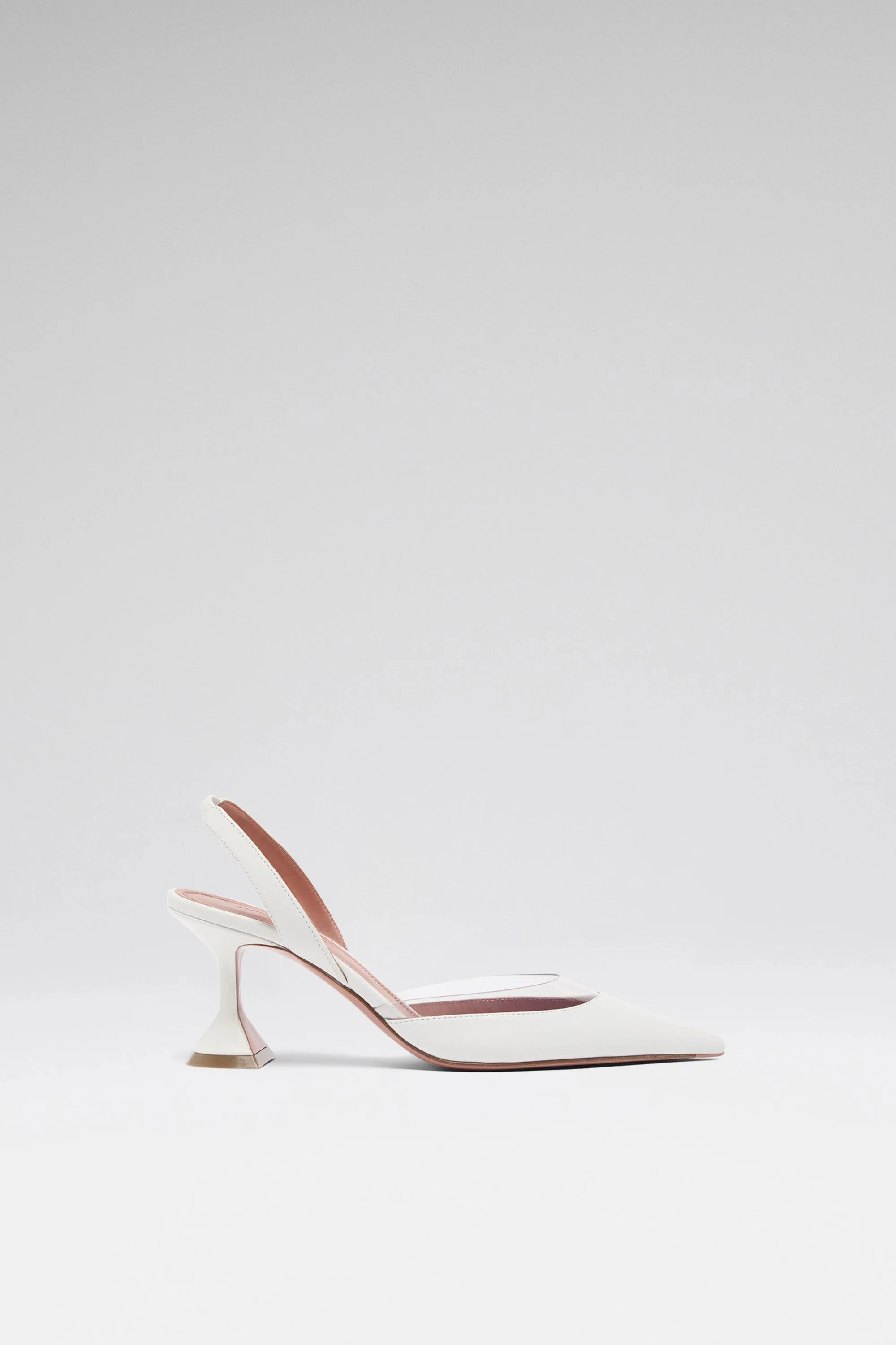 LARA SLING 70 WHITE NAPPA AND TRANSPARENT PVC - 1
