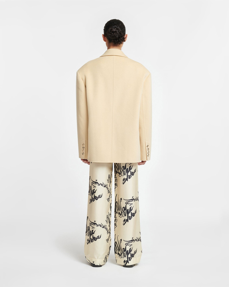 Double Wool And Silk Blend Blazer 3