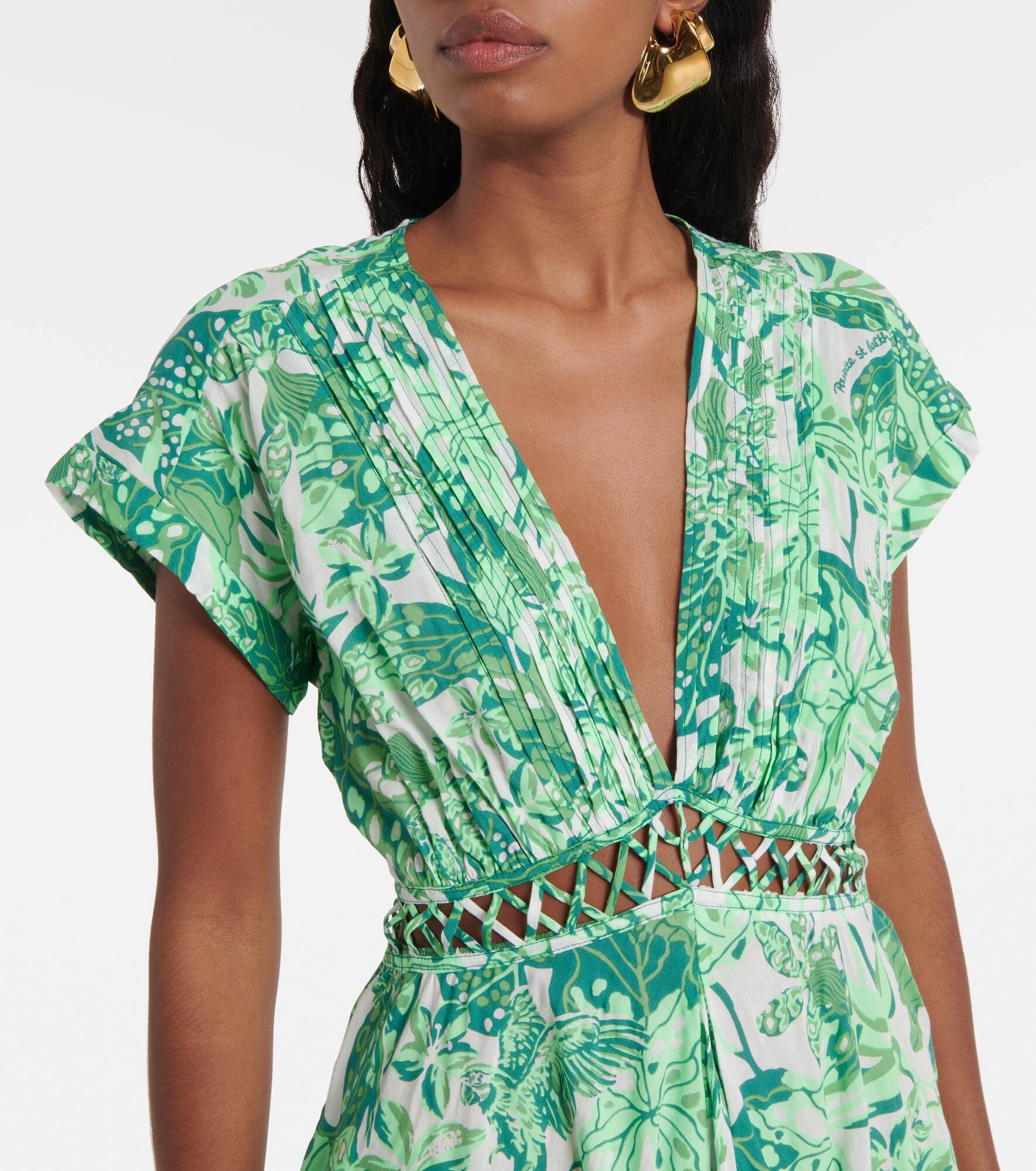 Cecile cutout printed minidress - 4