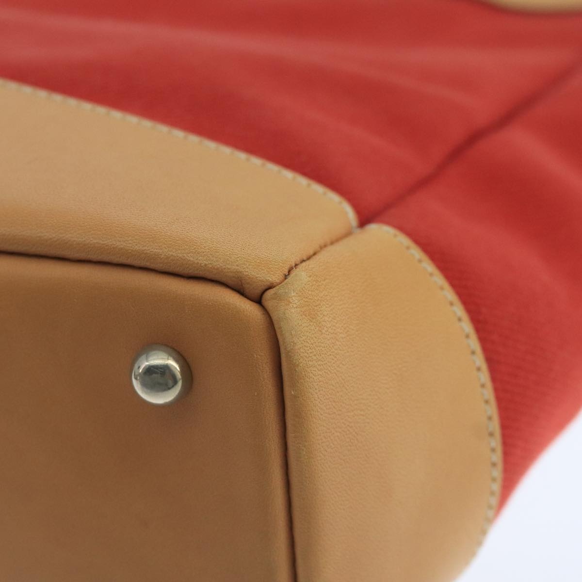 Burberry Blue Label Tote Bag Canvas Red - 10