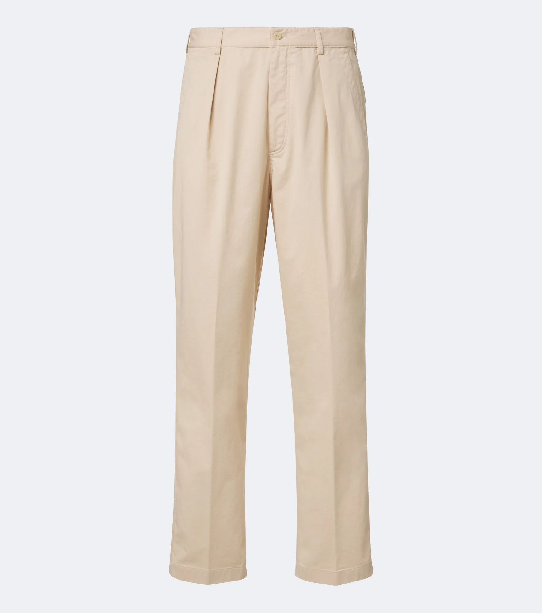 Cotton-blend straight pants - 1