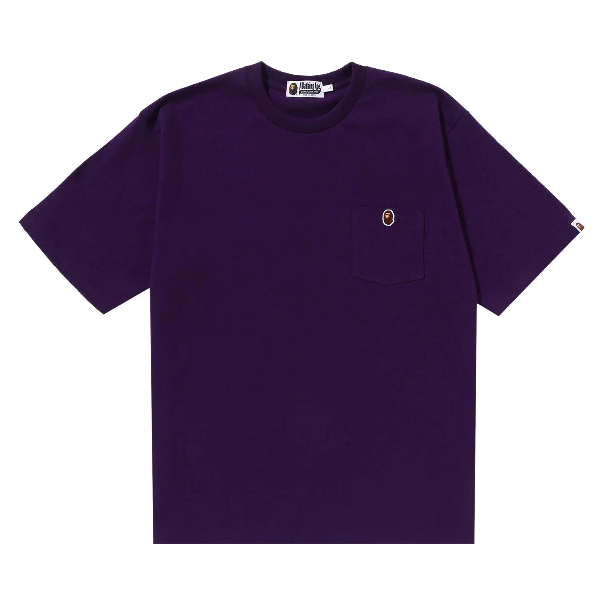 BAPE Ape Head One Point Relaxed Fit Pocket Tee 'Purple' - 1