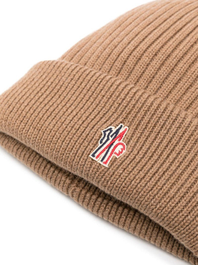 Moncler Grenoble logo-embroidered padded wool beanie outlook