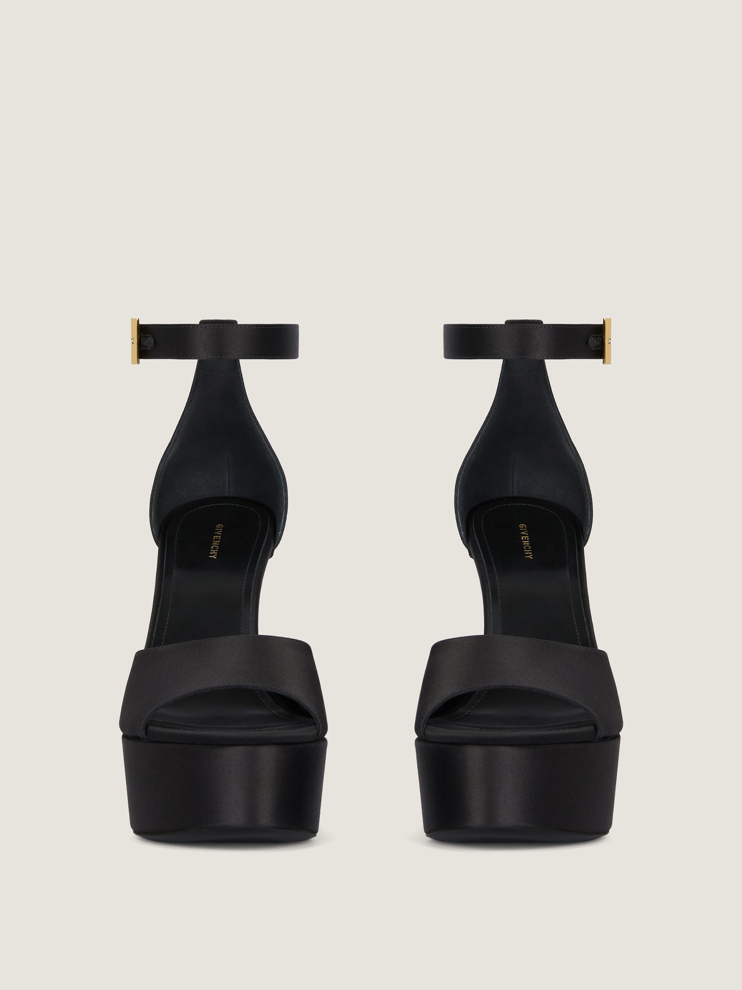 4G LIQUID PLATFORM SANDALS IN SATIN - 3