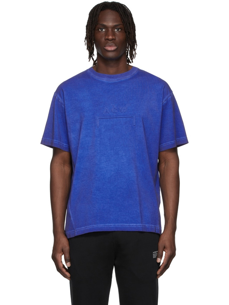 Blue Solarized Mondrian T-Shirt - 1