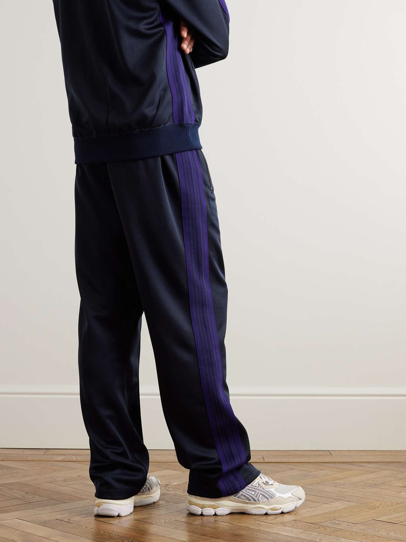Tapered Logo-Embroidered Striped Jersey Track Pants 3