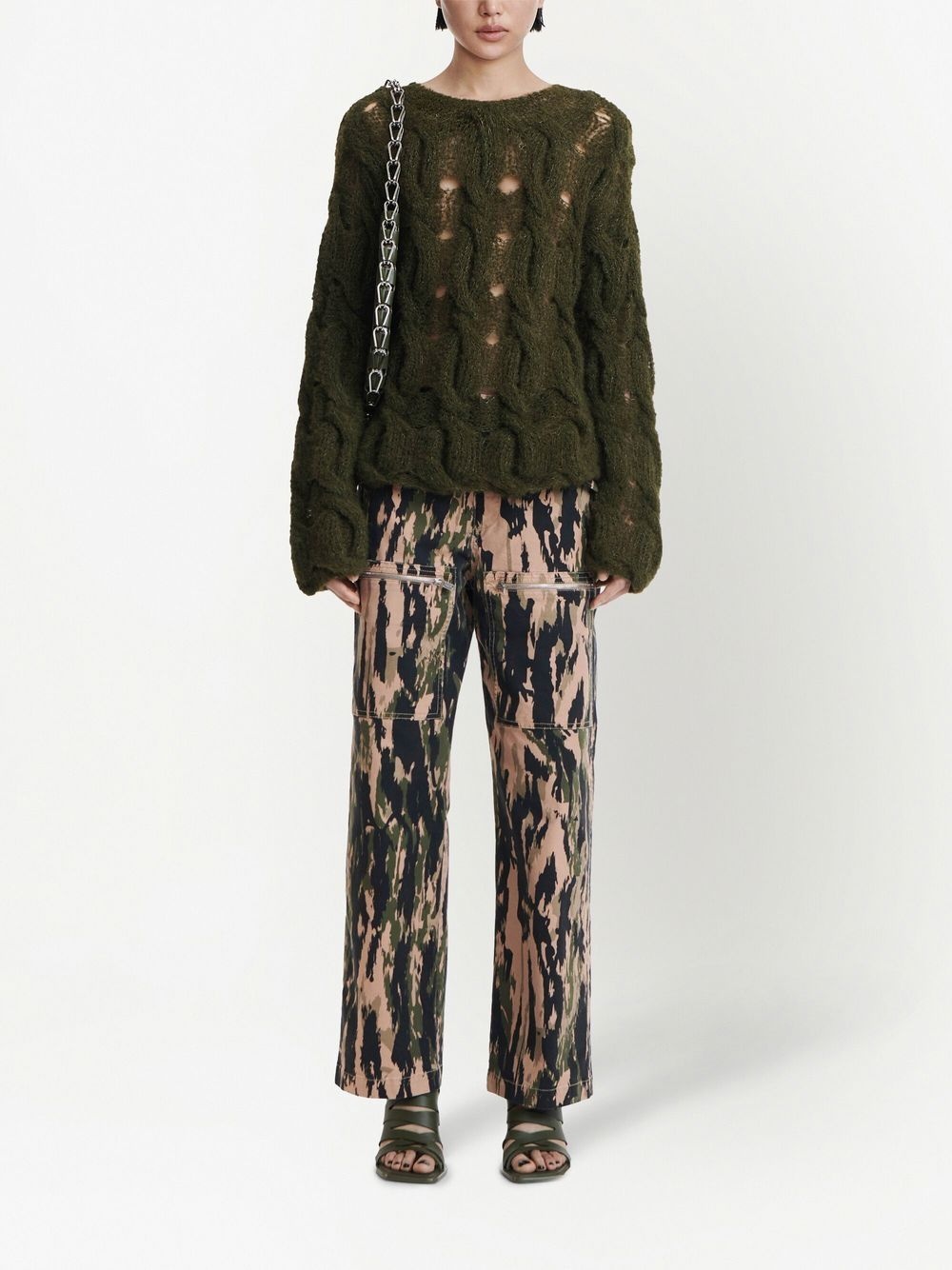 cable-knit boucle jumper - 2