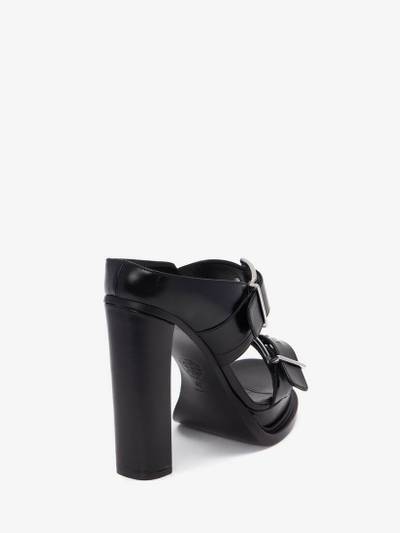 Alexander McQueen Women's Platform Buckle Sandal in Black/silver outlook