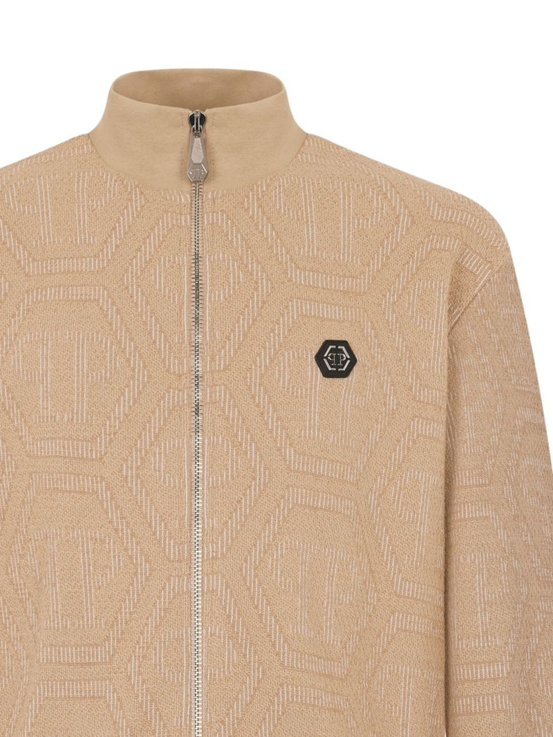 PHILIPP PLEIN jacquard monogram tracksuit jacket outlook