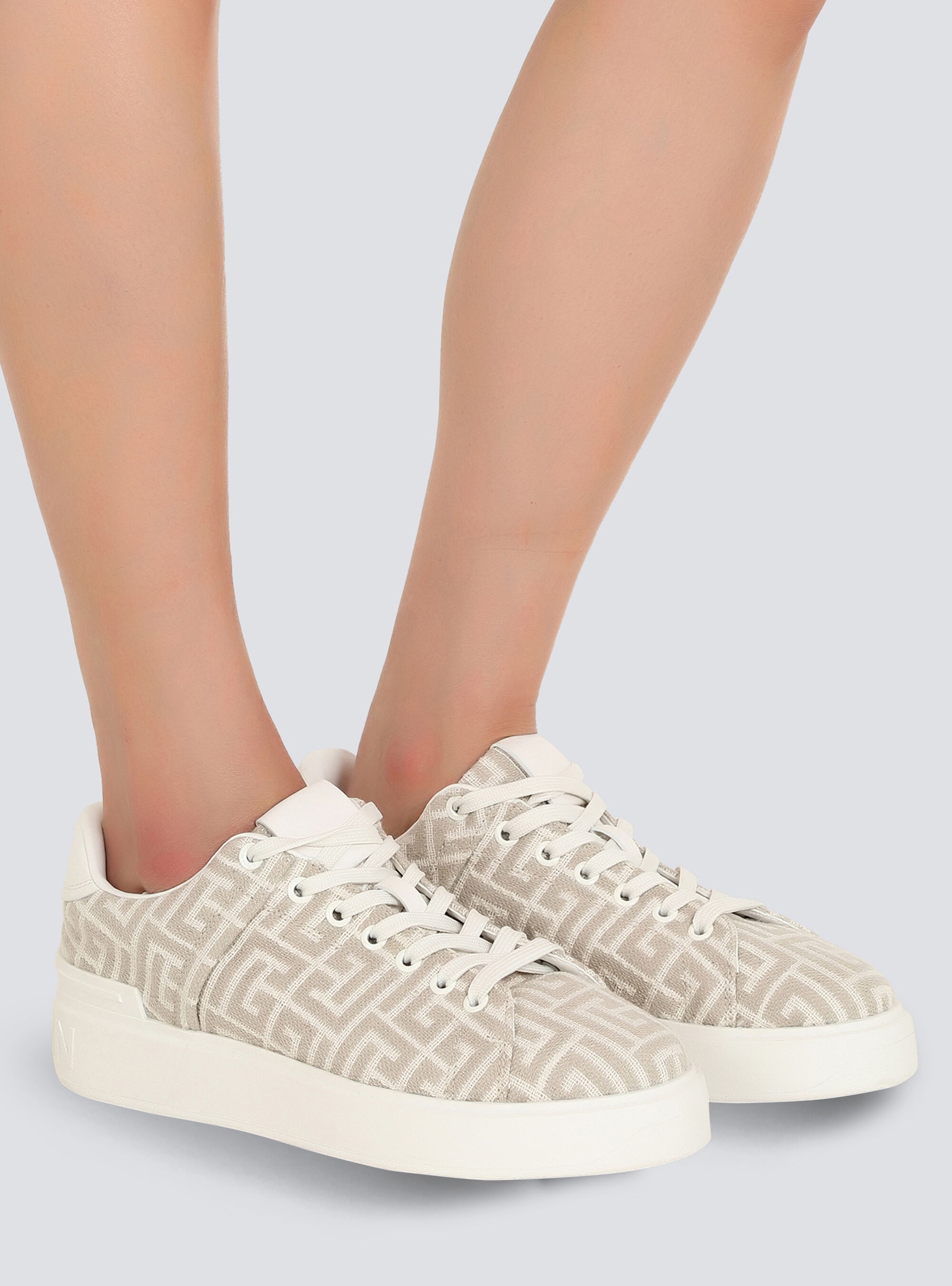 Bicolor jacquard B-Court sneakers - 8