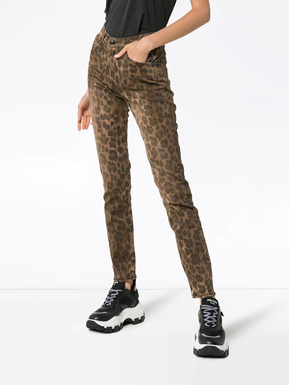 leopard-print skinny jeans - 3