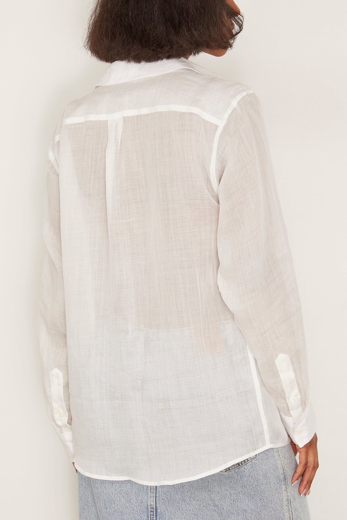 Double Collar Shirt in White - 4