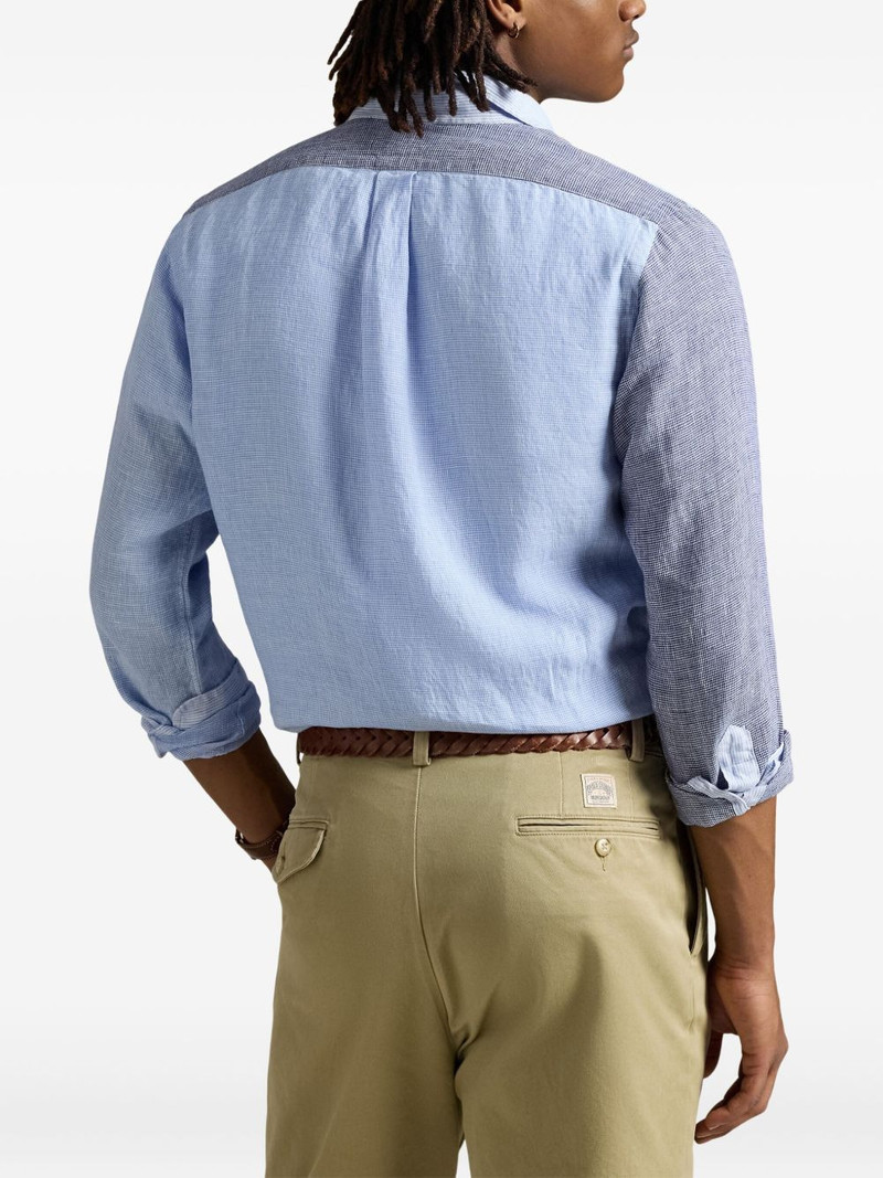 colour-blocked button-up shirt 4