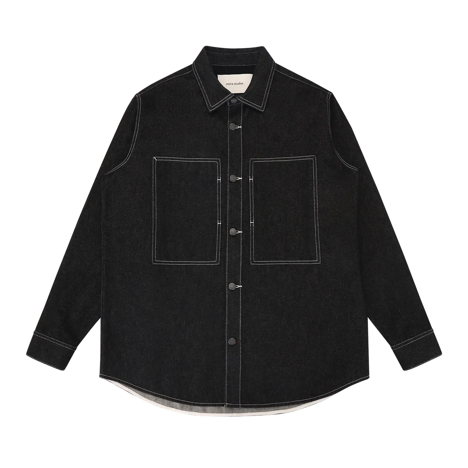 DENIM SHIRT RAW BLACK - 1