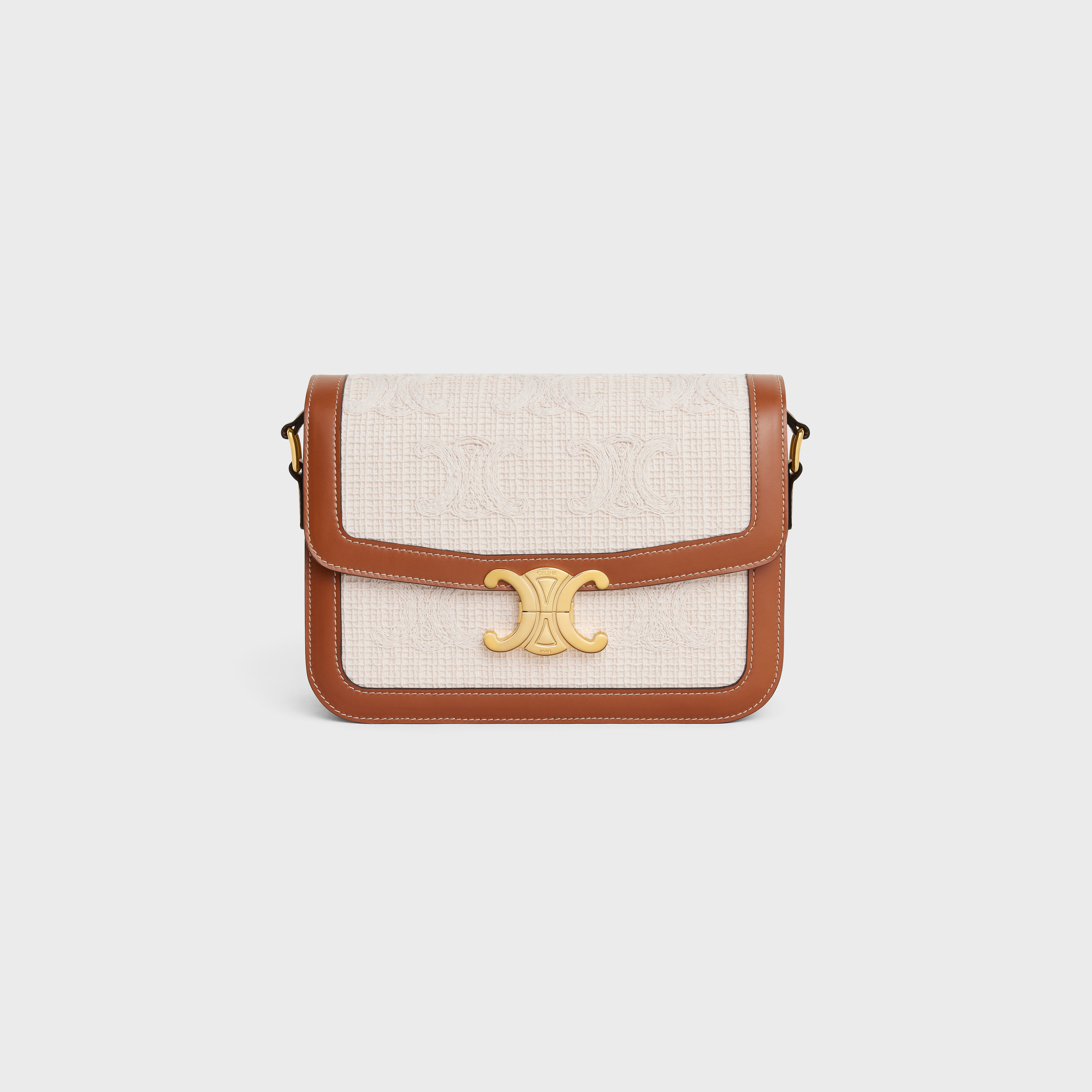 Classique Triomphe Bag in TEXTILE WITH TRIOMPHE CROCHET EMBROIDERY - 1