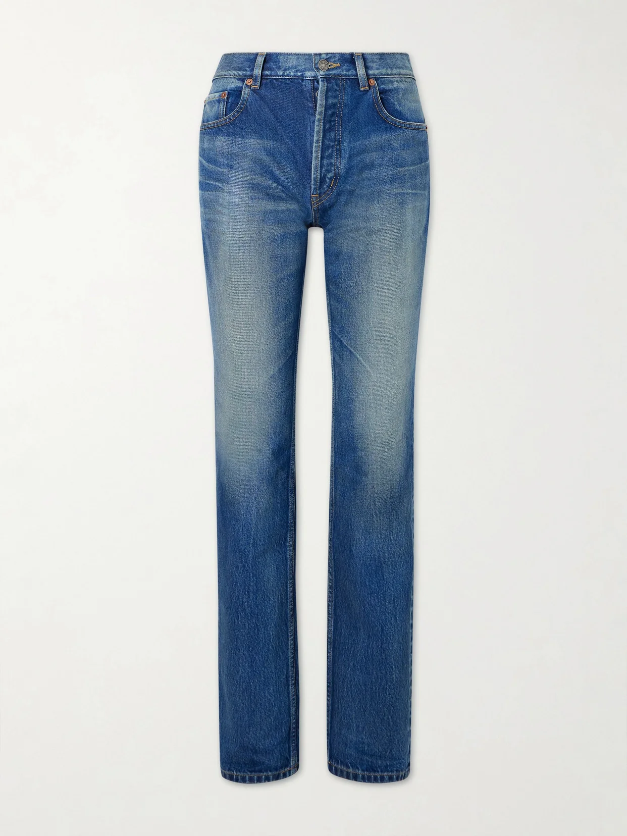 Cropped High-rise Straight-leg Jeans - 1