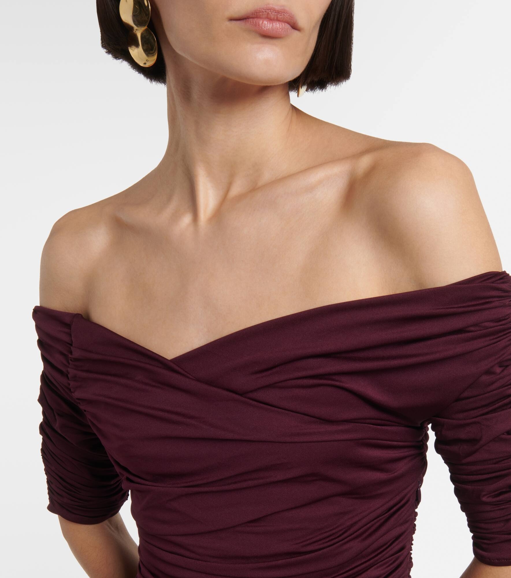 Charlotte ruched jersey midi dress - 4
