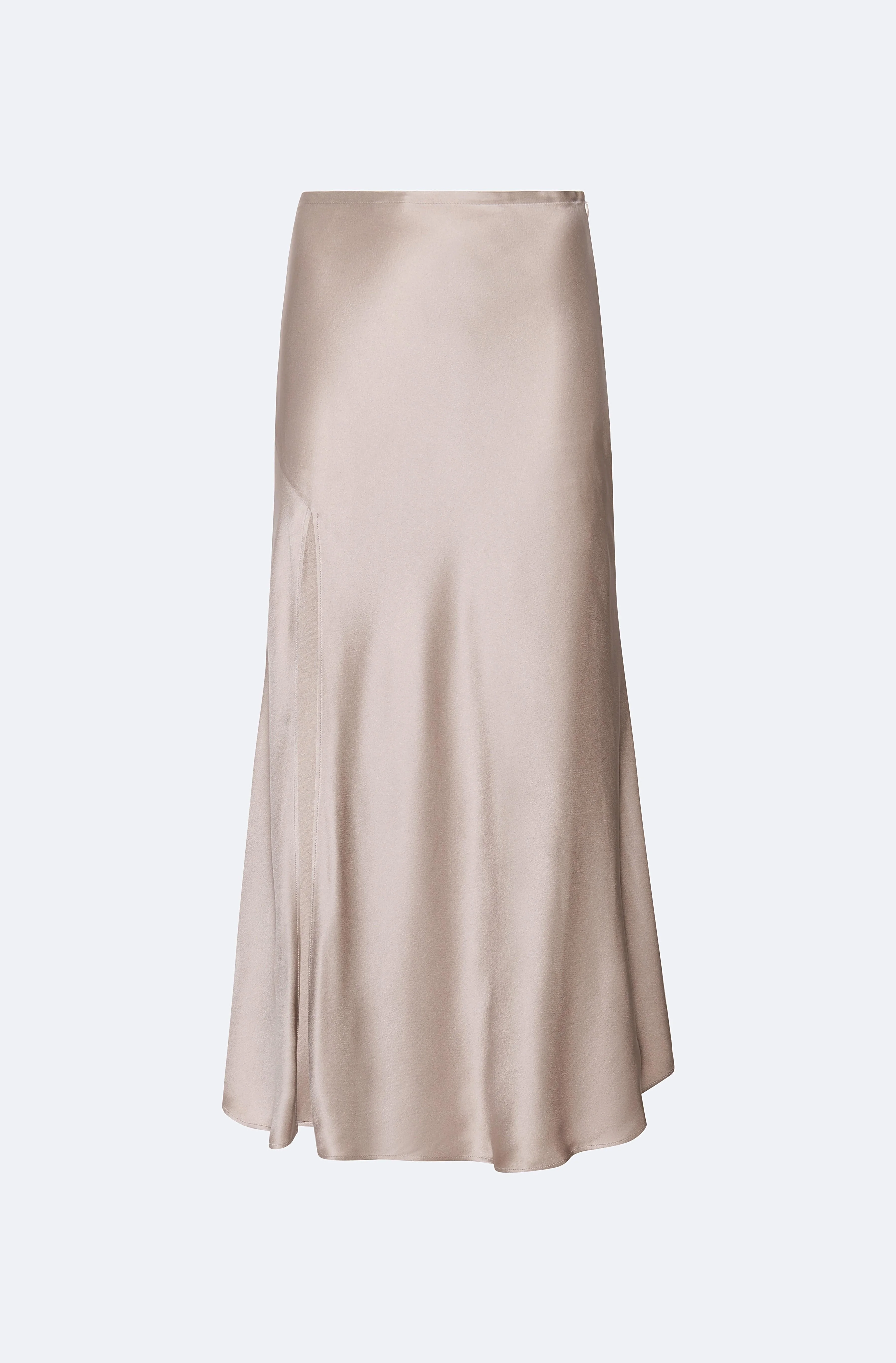 Satin Bias Midi Skirt - 1