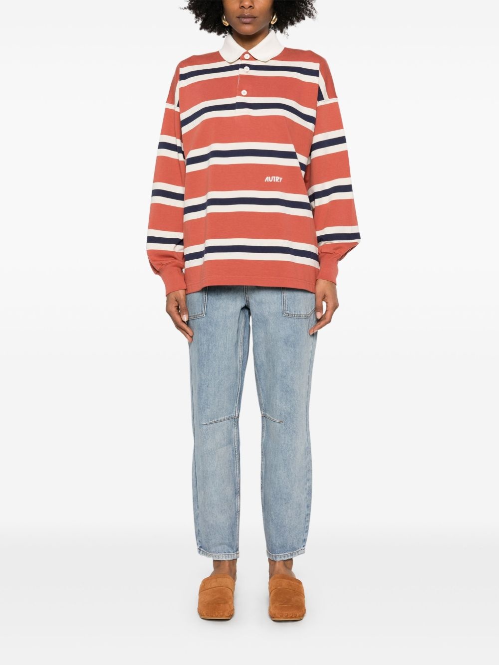striped polo shirt - 3