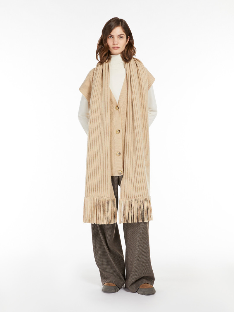 WEEKEND Max Mara PESCO Wool knit fabric gilet outlook
