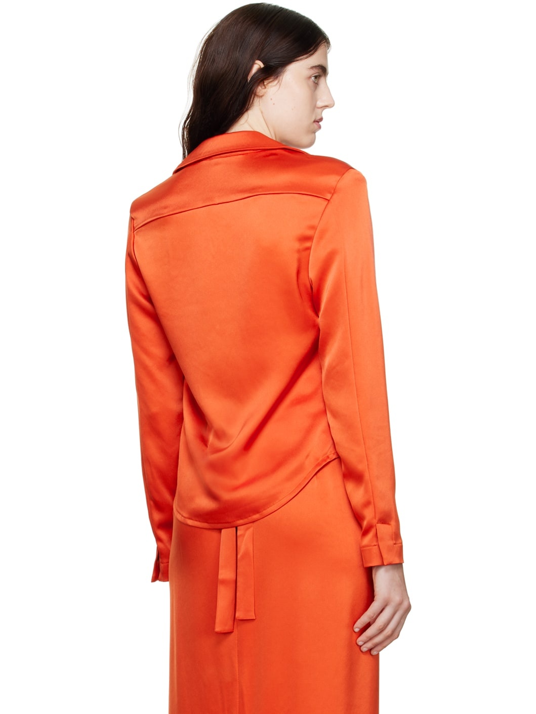 SSENSE Exclusive Orange Hook-Eye Shirt - 3