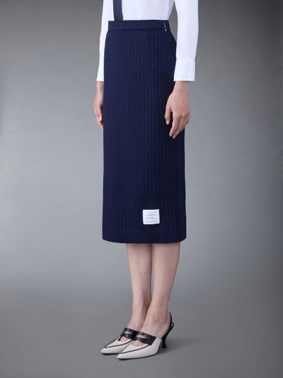 Thom Browne logo-patch jacquard skirt outlook