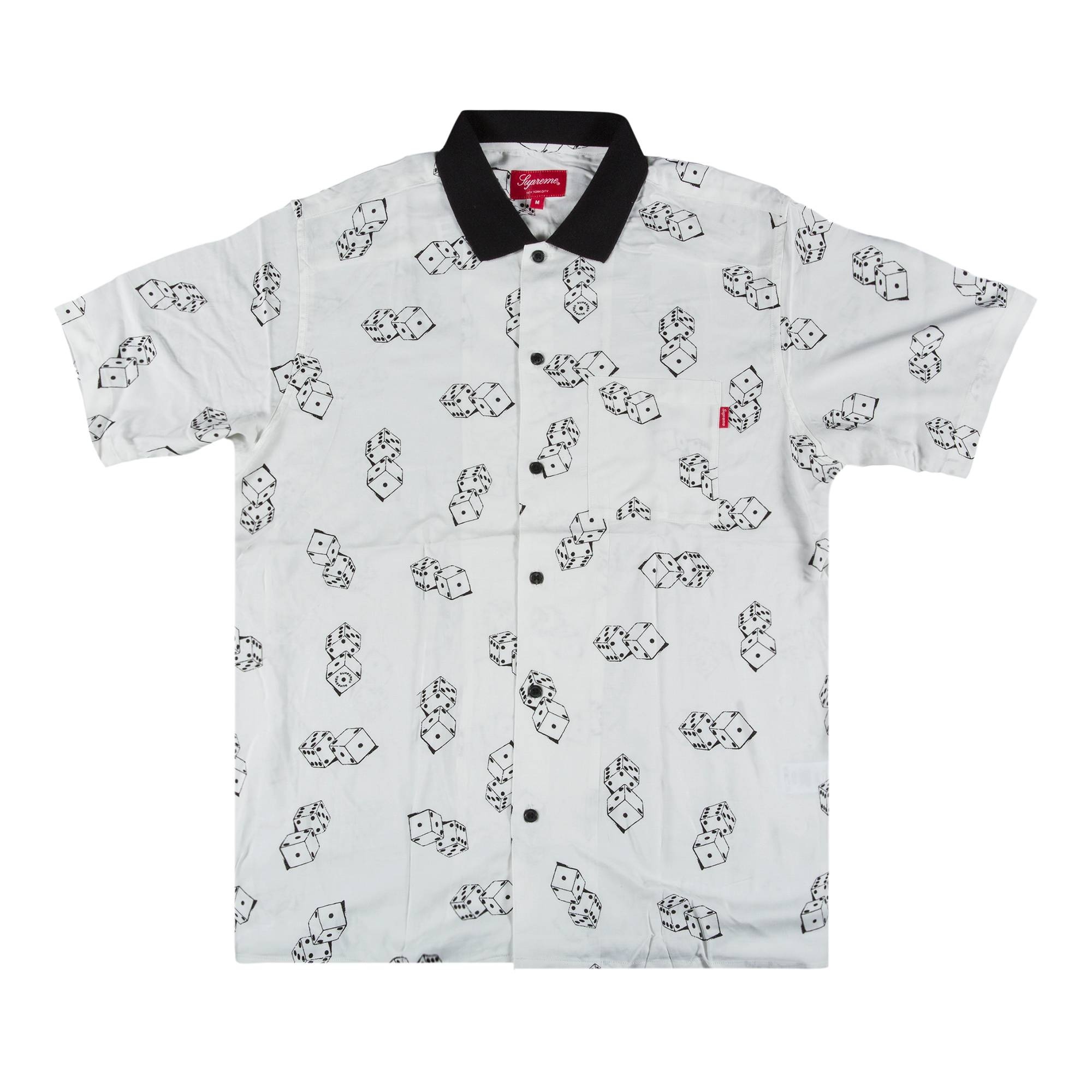 Supreme Dice Rayon Short-Sleeve Shirt 'White' - 1