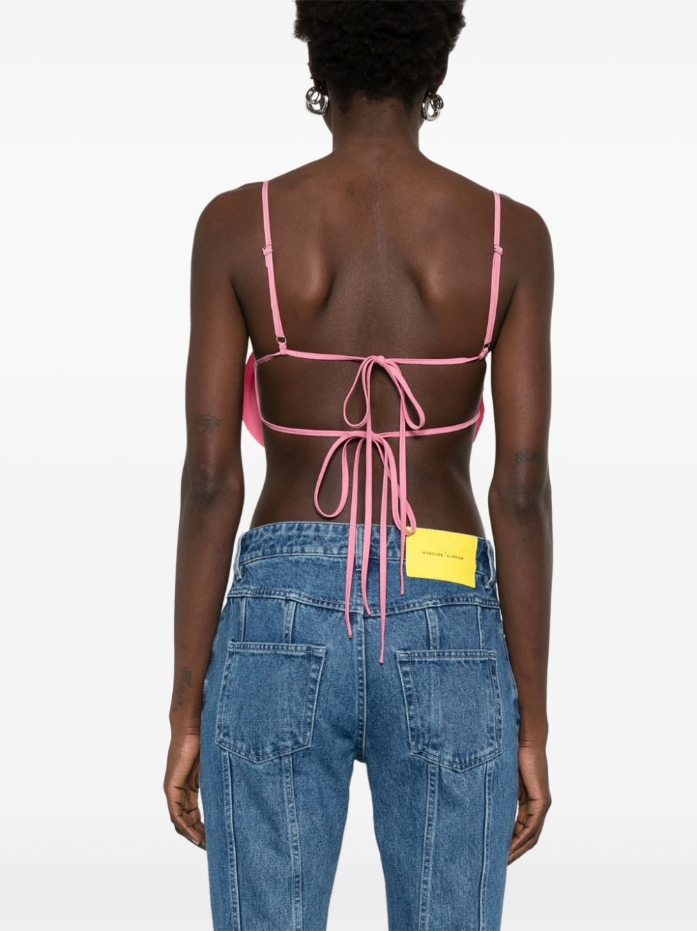 floral-appliqué top - 4
