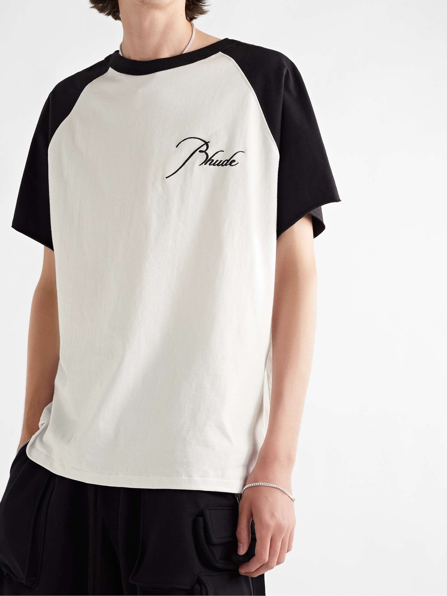 Logo-Embroidered Cotton-Jersey T-Shirt - 4