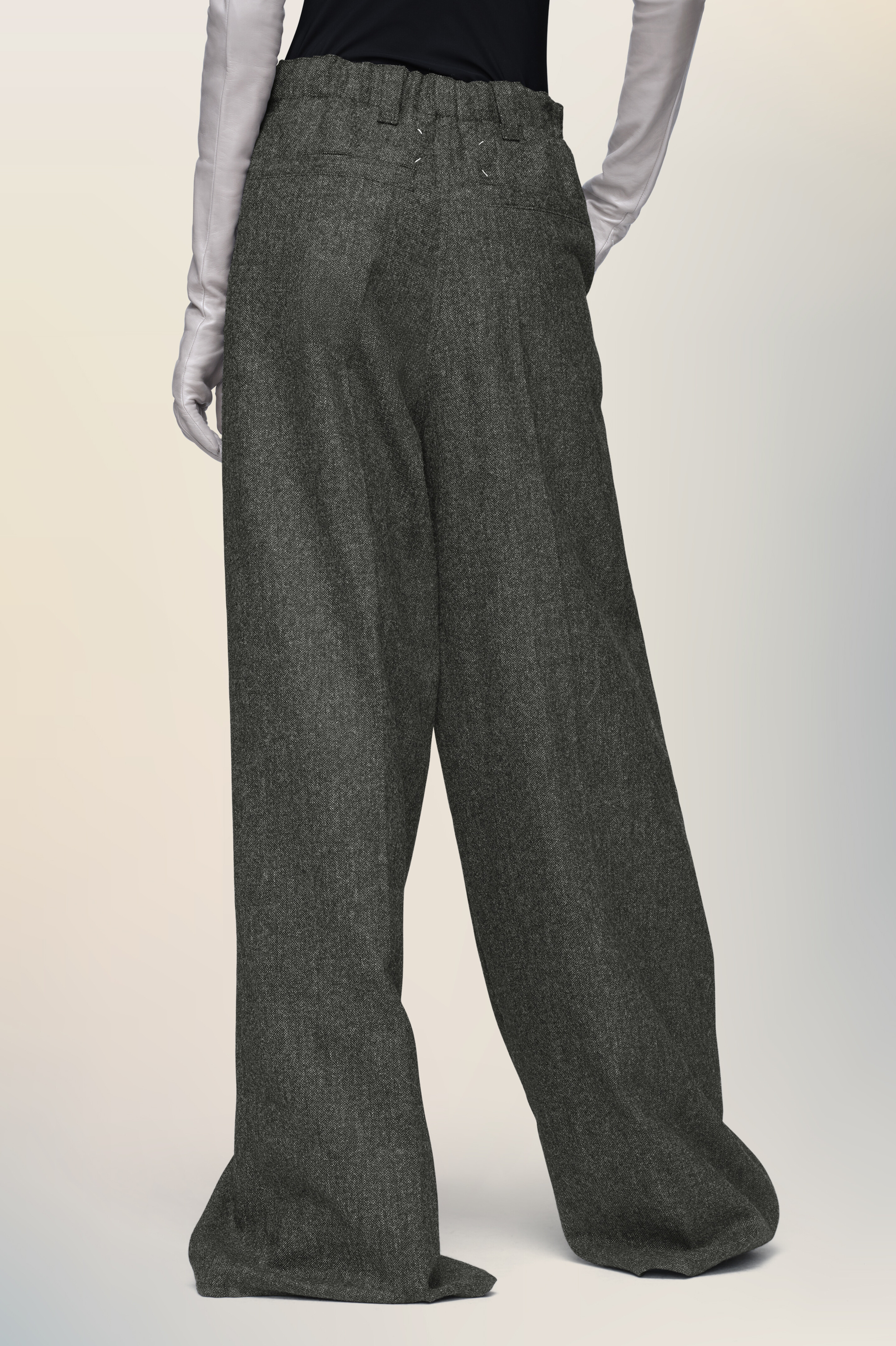 Wide-leg wool trousers - 5