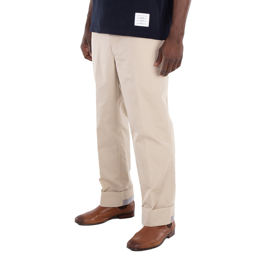 Thom Browne Men's Beige Typewriter Cloth Classic Backstrap Trouser - 2
